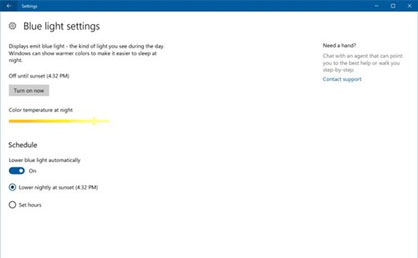 Win10低藍(lán)光模式發(fā)布  護(hù)眼上網(wǎng)兩不誤