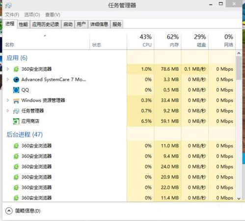 任務(wù)管理器顯示不全